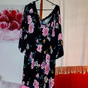 Black floral dress